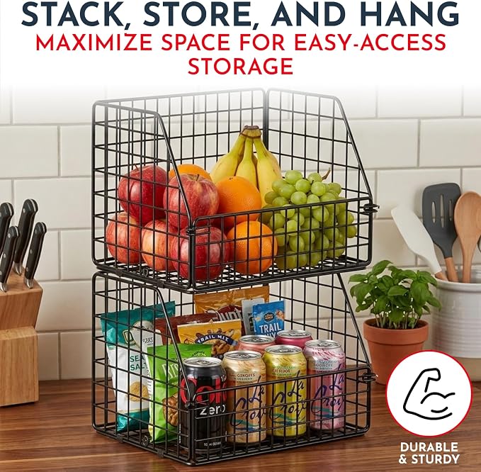 3-Tier Wall Hanging Fruit Baskets - Image 5