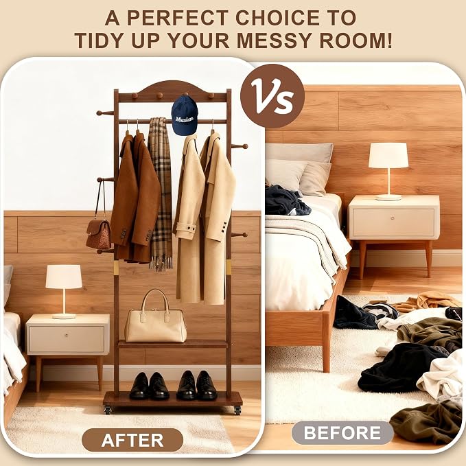 Coat Rack Freestanding Clothing Rack - Image 8