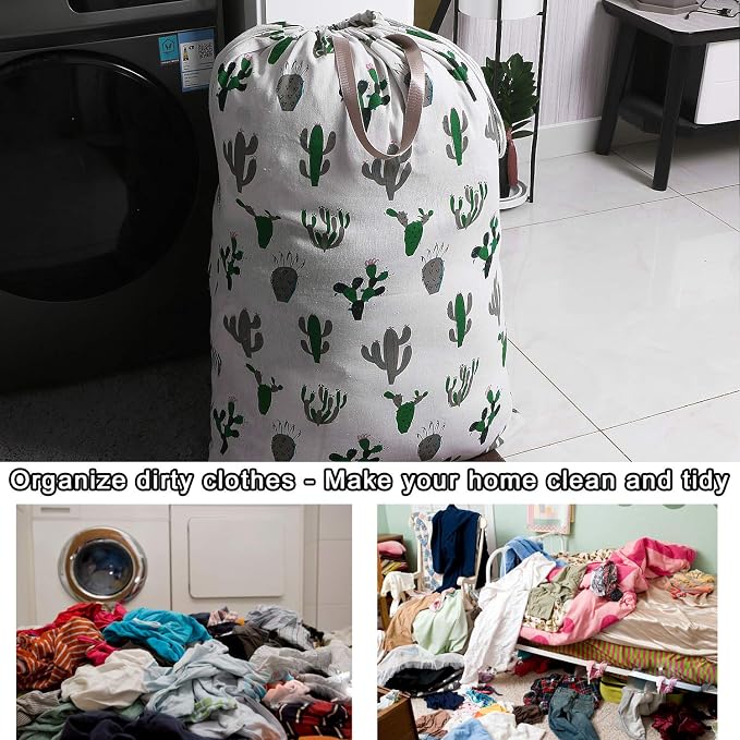 Extra Large Laundry Bag with Drawstring and Handle, Heavy Duty Travel Dirty - Image 6