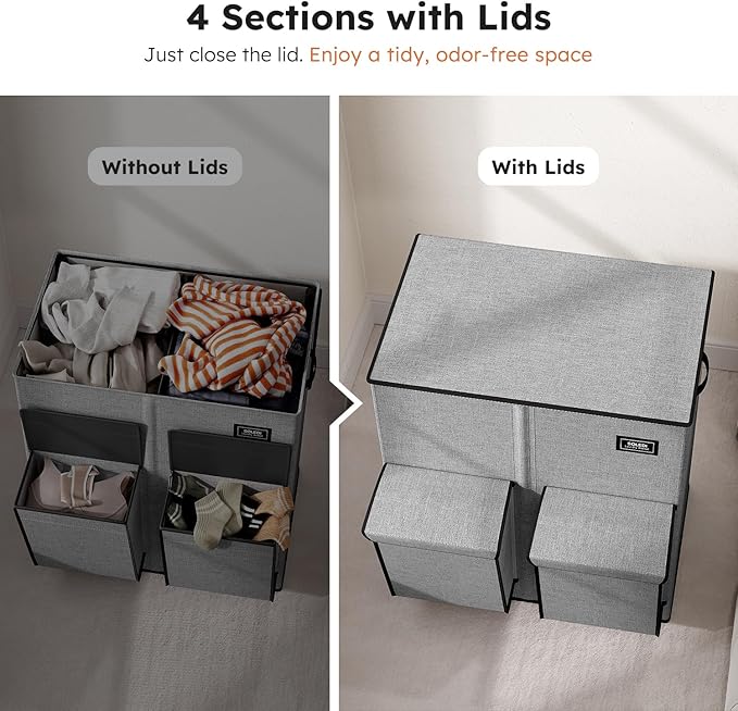 SOLEDI Double Laundry Hamper - Image 5