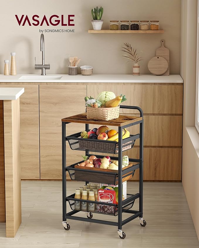 VASAGLE Storage Rolling Cart - Image 2