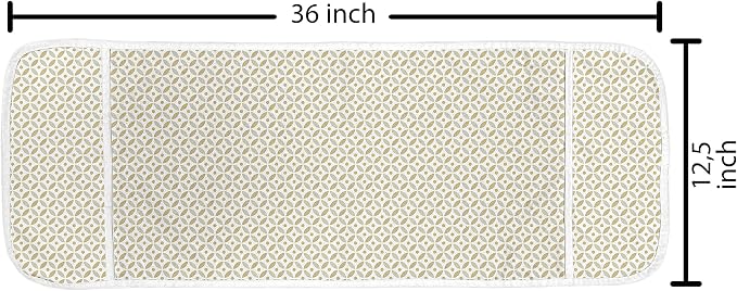 Lunarable Geometric Circle Microwave Oven Cover, Disc Shaped Overlaps Dots and - Image 2