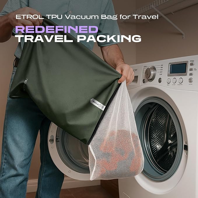Mesh Laundry Bag for Travel, and Camping – Large Washable Zippered Dirty - Image 2