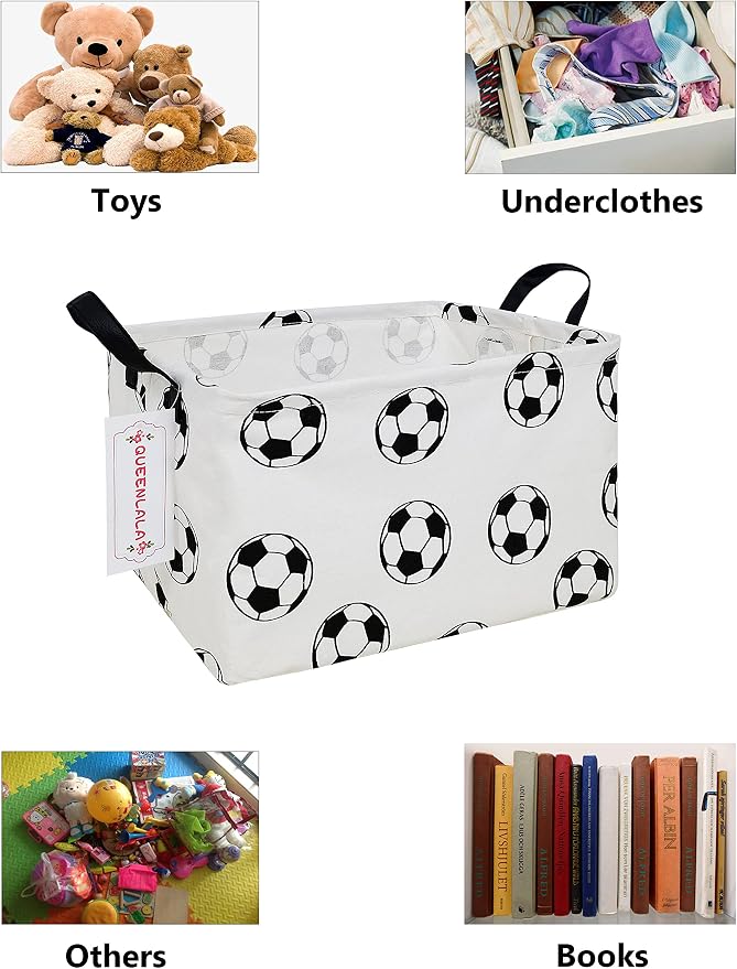 QUEENLALA Rectangular Laundry Hamper/Foldable Nursery Laundry Basket - Image 3