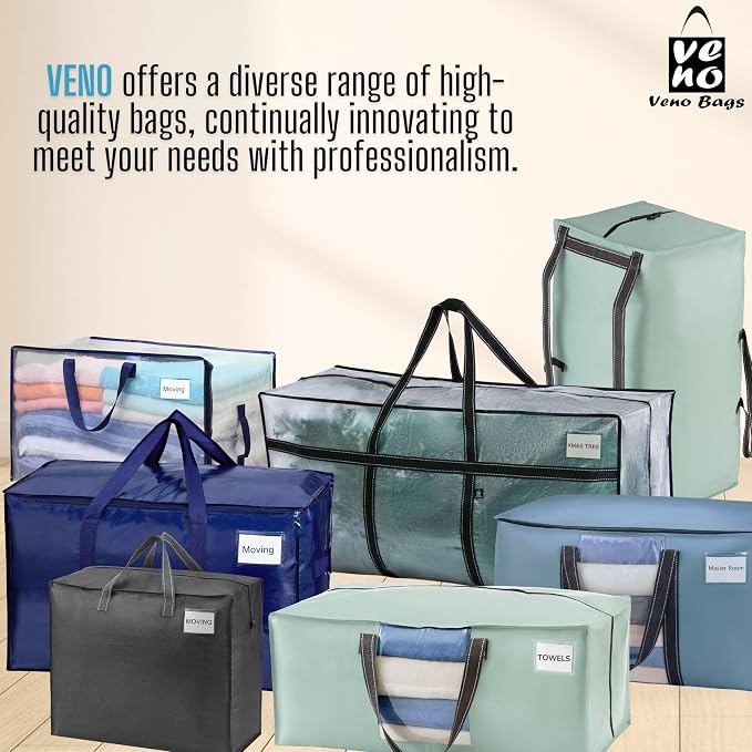 VENO 10 Pack Moving Bags, Upgraded Heavy Duty, Moving Boxes Alternative - Image 6