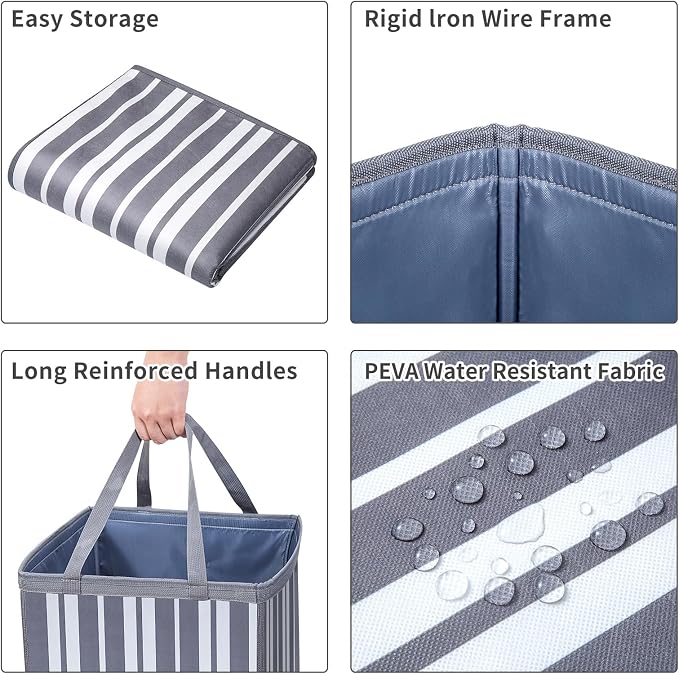 Laundry Basket，74L Laundry Hamper Large Collapsible, Waterproof & Space-Saving - Image 5
