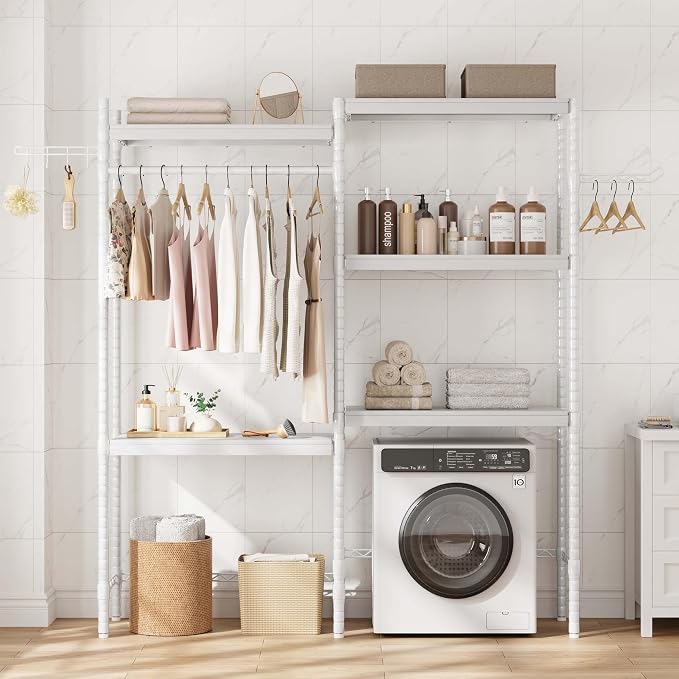 GAOMON Over The Washer and Dryer Storage Shelf, 5-Tier Adjustable Laundry by GAOMON