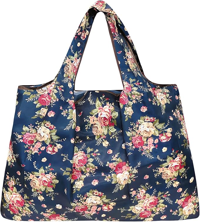 allydrew Large Foldable Tote Nylon Reusable Grocery Bag - Image 3