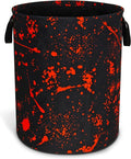 Blood Splattered Laundry Basket Blood Pattern Foldable Oxford Cloth Funny Tote by NUTAINLA