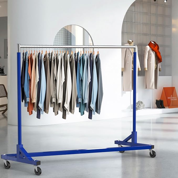 Simple Houseware Industrial Grade Z-Base Garment Rack, 500lb Load - Image 4