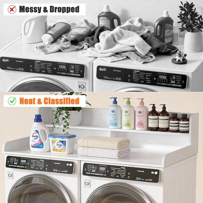 Piskyet Washer Dryer Countertop, 2- Tier Laundry Countertop - Image 6