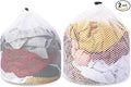 2pcs Mesh Laundry Bags for Socks, Machine Washable Drawstring Design Travel by Mozeat+Lens
