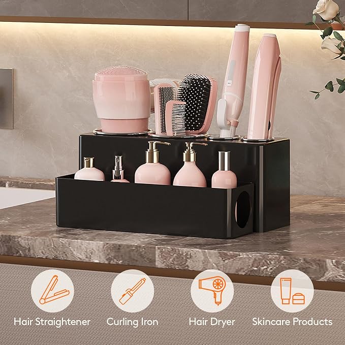 Lifewit Hair Tool Organizer Countertop, Removable Blow Dryer Holder - Image 3