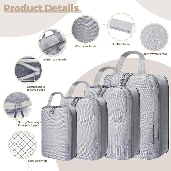 4 Set Compression Packing Cubes - Image 3