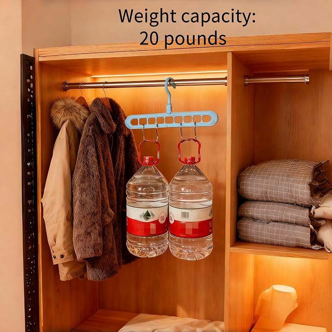 【9-Space Saving Hangers】, 【Heavy Duty PP Plastic】 【Cascading Hanger Organizer 】 - Image 2