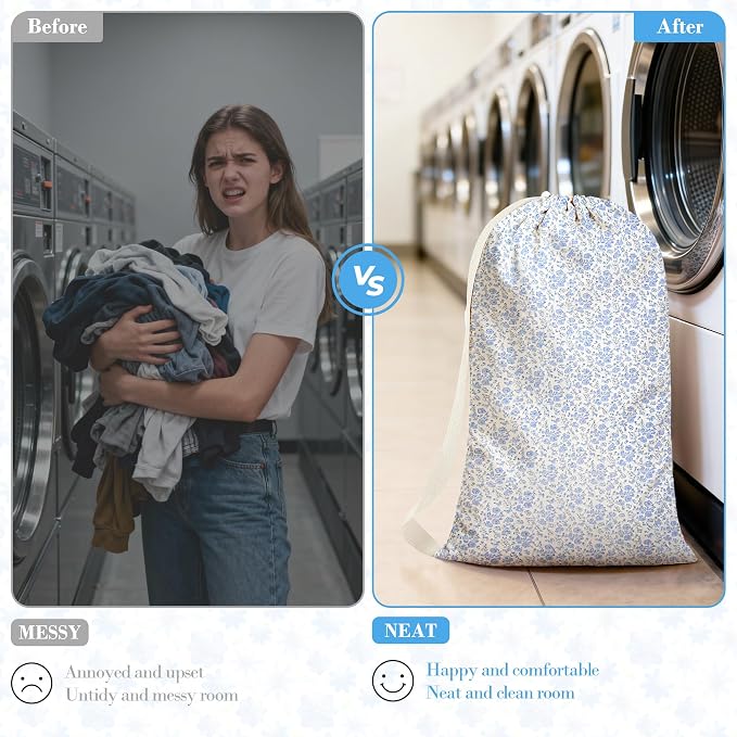 College Laundry Bag 29"×18", Waterproof Dirty Clothes Bag - Image 4