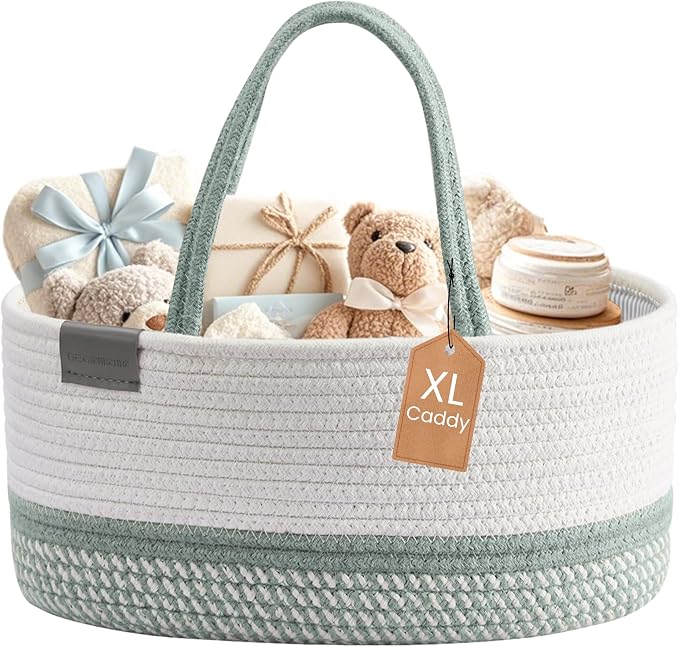 DECOMOMO Baby Caddy Organizer, Diaper Caddy Basket, Baskets by DECOMOMO