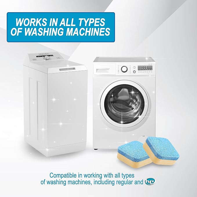 Air Jungles Washing Machine Cleaner Tablets 24 Count, Lemon Scent, Deep Cleaning - Image 6