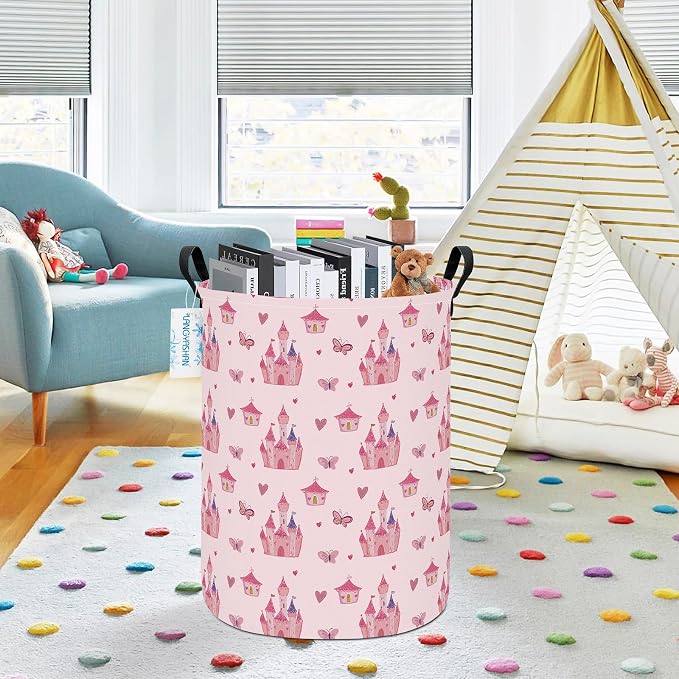 LANGYASHAN Laundry Basket Canvas Fabric Collapsible Organizer Basket - Image 7