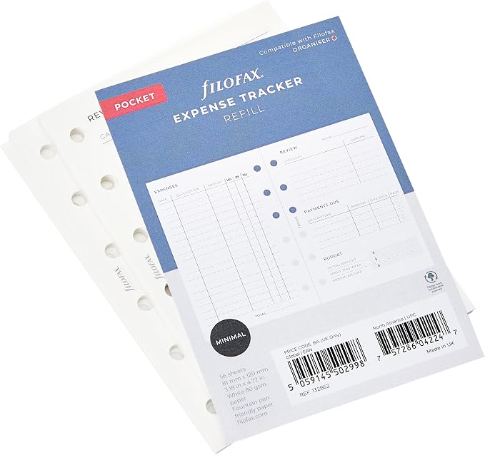 Filofax Pocket Expense Tracker Refill by Filofax