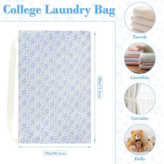 College Laundry Bag 29"×18", Waterproof Dirty Clothes Bag - Image 2