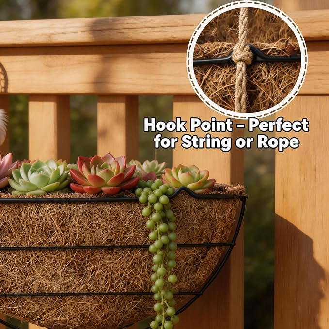 LX7 3-Pack Hanging & Wall-Mounted Plant Baskets - Image 3