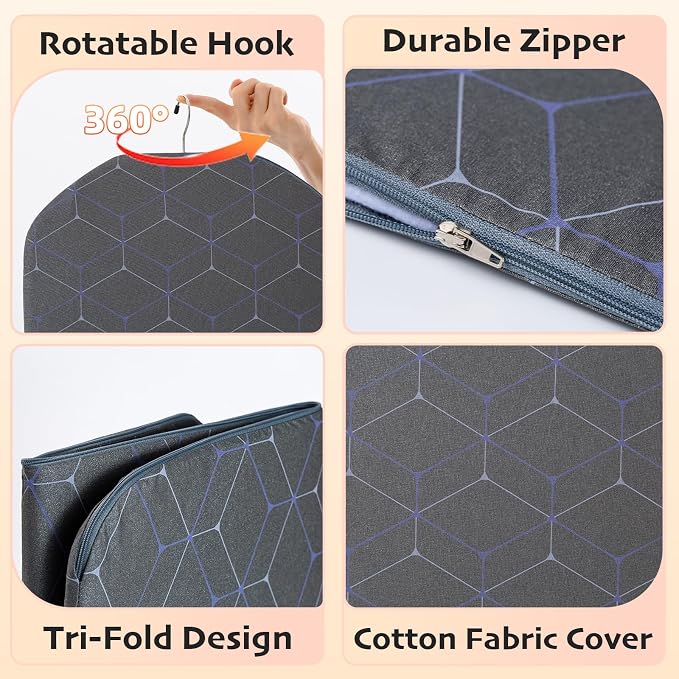 Foldable Ironing Mat for Flat Surfaces, Hanging Steamer Board for Clothes - Image 3
