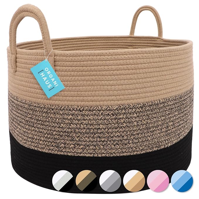 OrganiHaus Large Woven Storage Basket by OrganiHaus