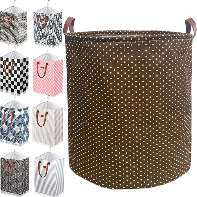 80L Waterproof Laundry Hamper in Family Leather Handle Laundry Basket in by %E2%80%8ETeLUVHome