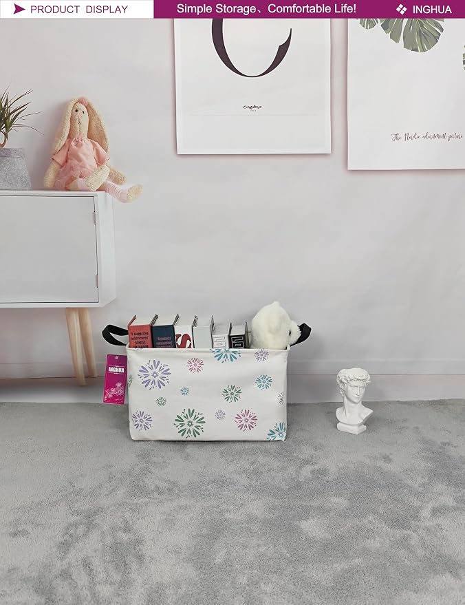 Rectangular Storage Basket Fabric Organizer Bin - Image 4