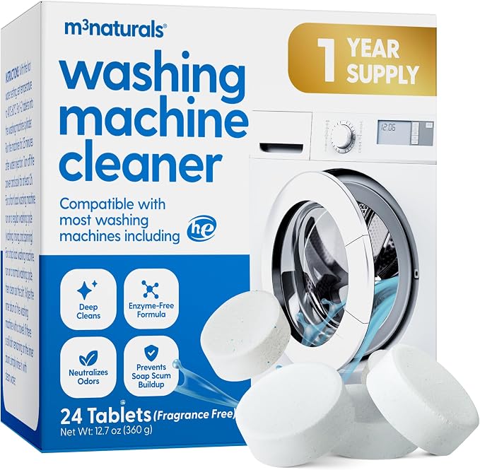 Washing Machine Cleaner Tablets by M3Naturals