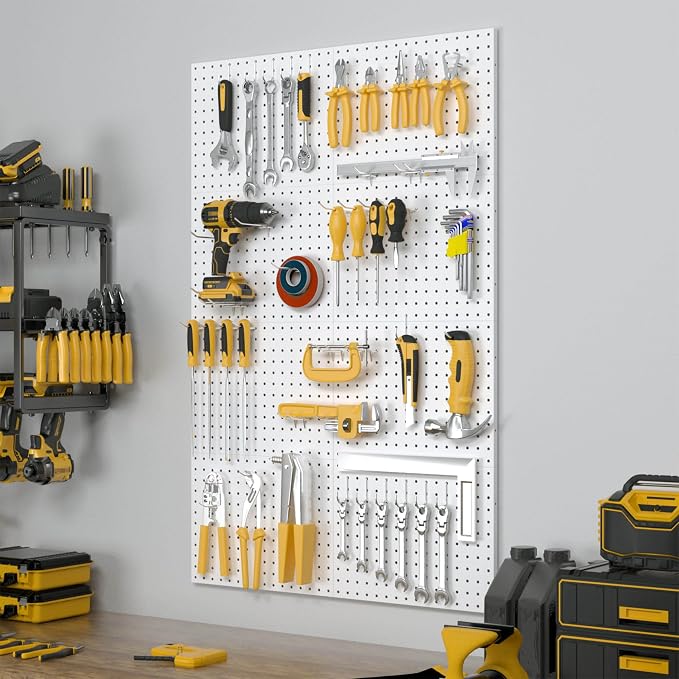 Peg Board, 8 Pack Metal Pegboard Panels - Image 2
