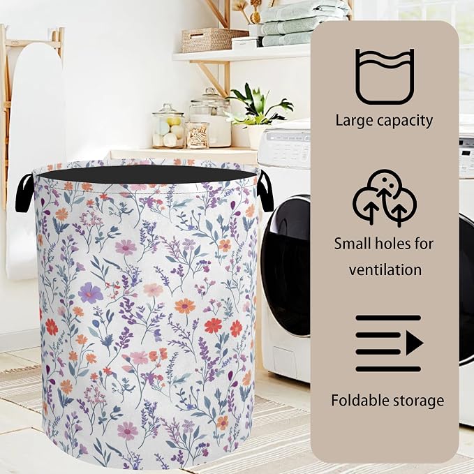 Spring Wildflowers Laundry Basket - Image 7