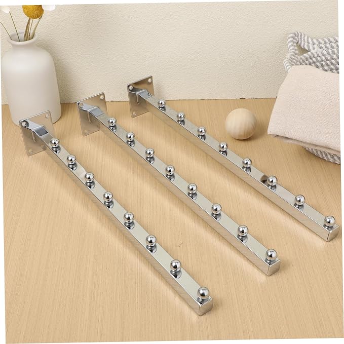5pcs Elegant Square Wall Mounted Drying Rack over Door Rack Beaded Design - Image 3