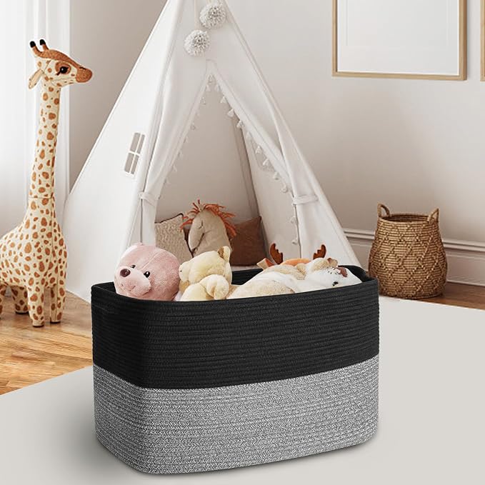 Extra Large Storage Baskets, Rectangle Woven Basket - Image 7