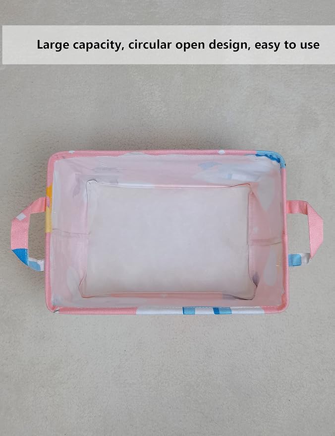 QUEENLALA Rectangular Laundry Hamper/Foldable Nursery Laundry Basket - Image 6