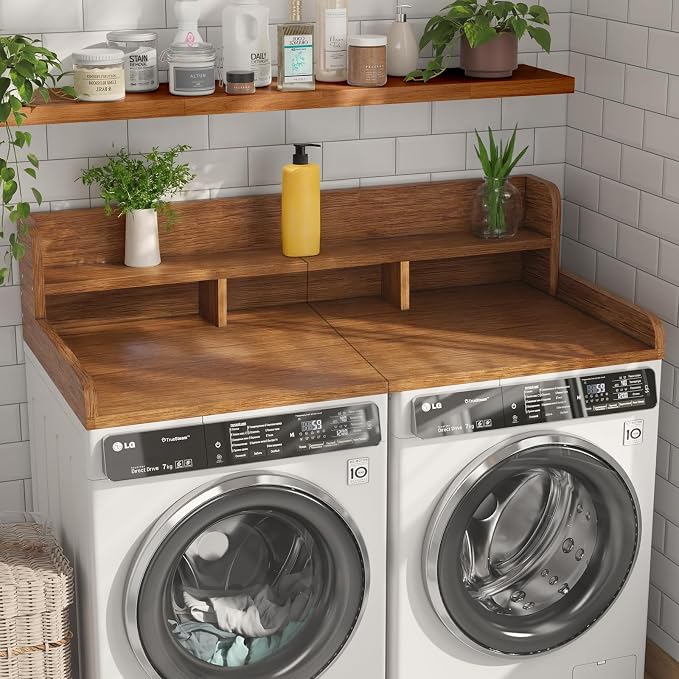 Washer Dryer Countertop with Non-Slip Pads&Edge Guard–Laundry Countertop Over by Unknown