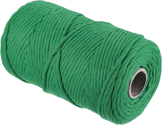 MECCANIXITY Cotton Rope Twisted Braided Twisted Single Strand Cord, Fresh Green - Image 3
