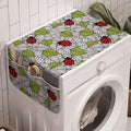 Ambesonne Ladybugs Washing Machine Organizer, Ecological Fresh Leaves and by Ambesonne