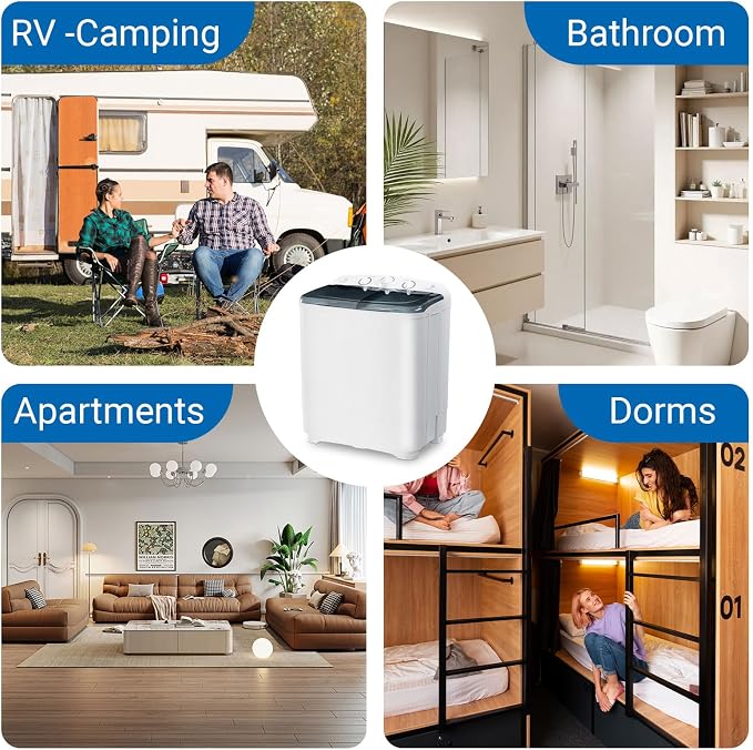 Portable 22 lbs Twin Tub Washing Machine - Image 7