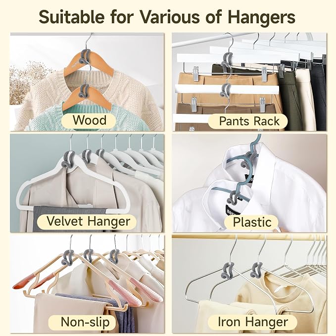 Mlici Velvet Clothes Hanger Connector Hooks - Image 4