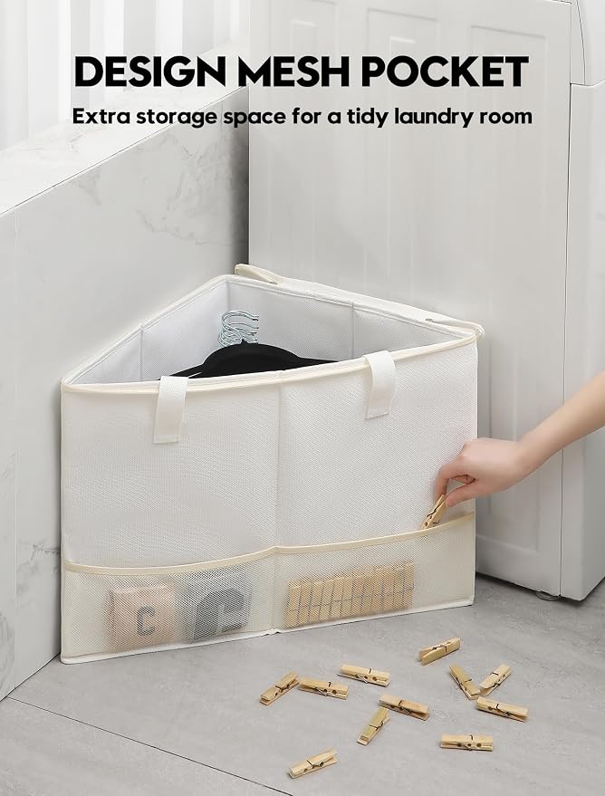 2 Pack Rigid Hanger Organizer, Triangle Storage Bin - Image 4