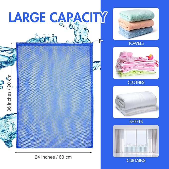 Berlune Large Mesh Laundry Bags, 24 x 36 Inch Bulk Wash Set - Image 2