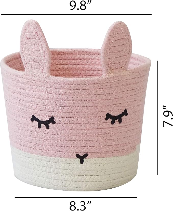 T&T Homewares Small Cute Pink Bunny Toy & Laundry Basket - Image 2