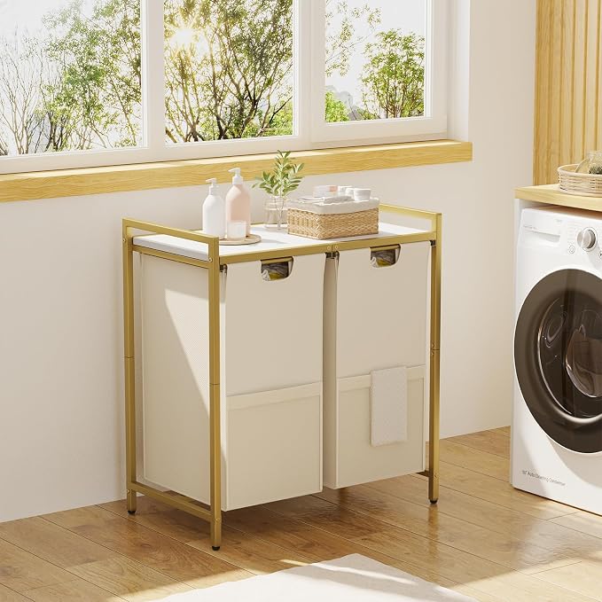 Laundry Hamper, double Laundry Basket, Laundry Sorter - Image 5