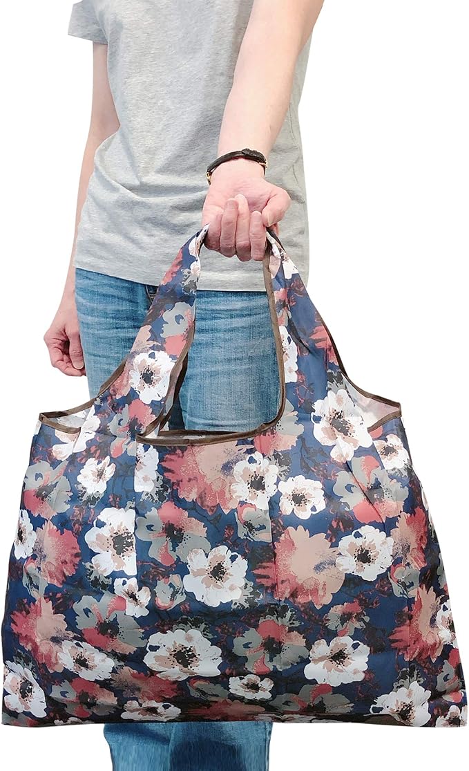 allydrew Large Foldable Tote Nylon Reusable Grocery Bag - Image 6
