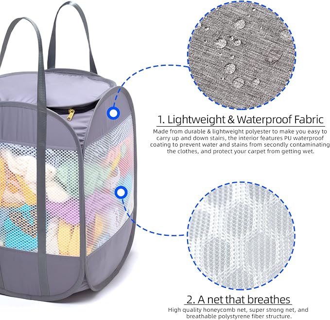 1.5 Loads, Pop-up Laundry Hamper - Image 3