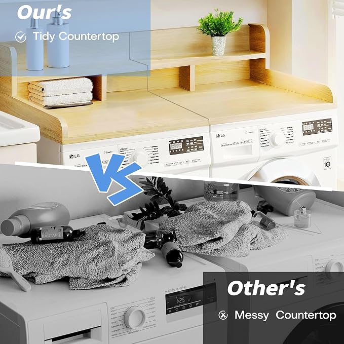 Washer Dryer Countertop with Shelf, Washer and Dryer Covers - Image 3