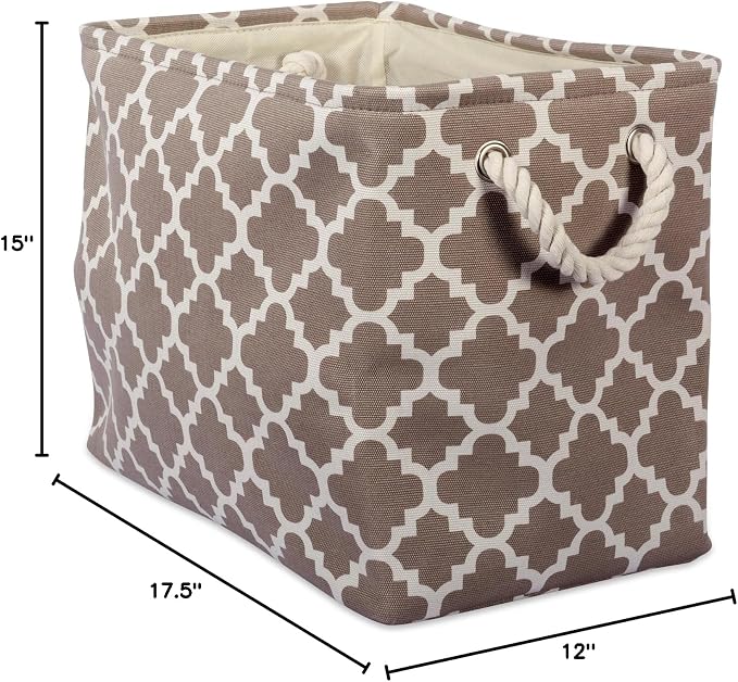 DII Polyester Container with Handles, Lattice Storage Bin - Image 11