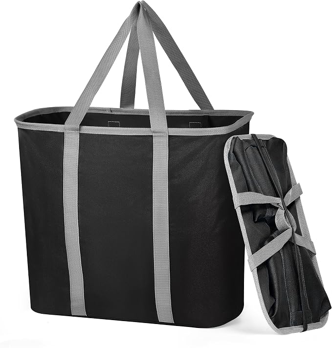 JOMOLA Collapsible Laundry Basket, Large Folding Clothes Hamper Bag, Fabric by JOMOLA